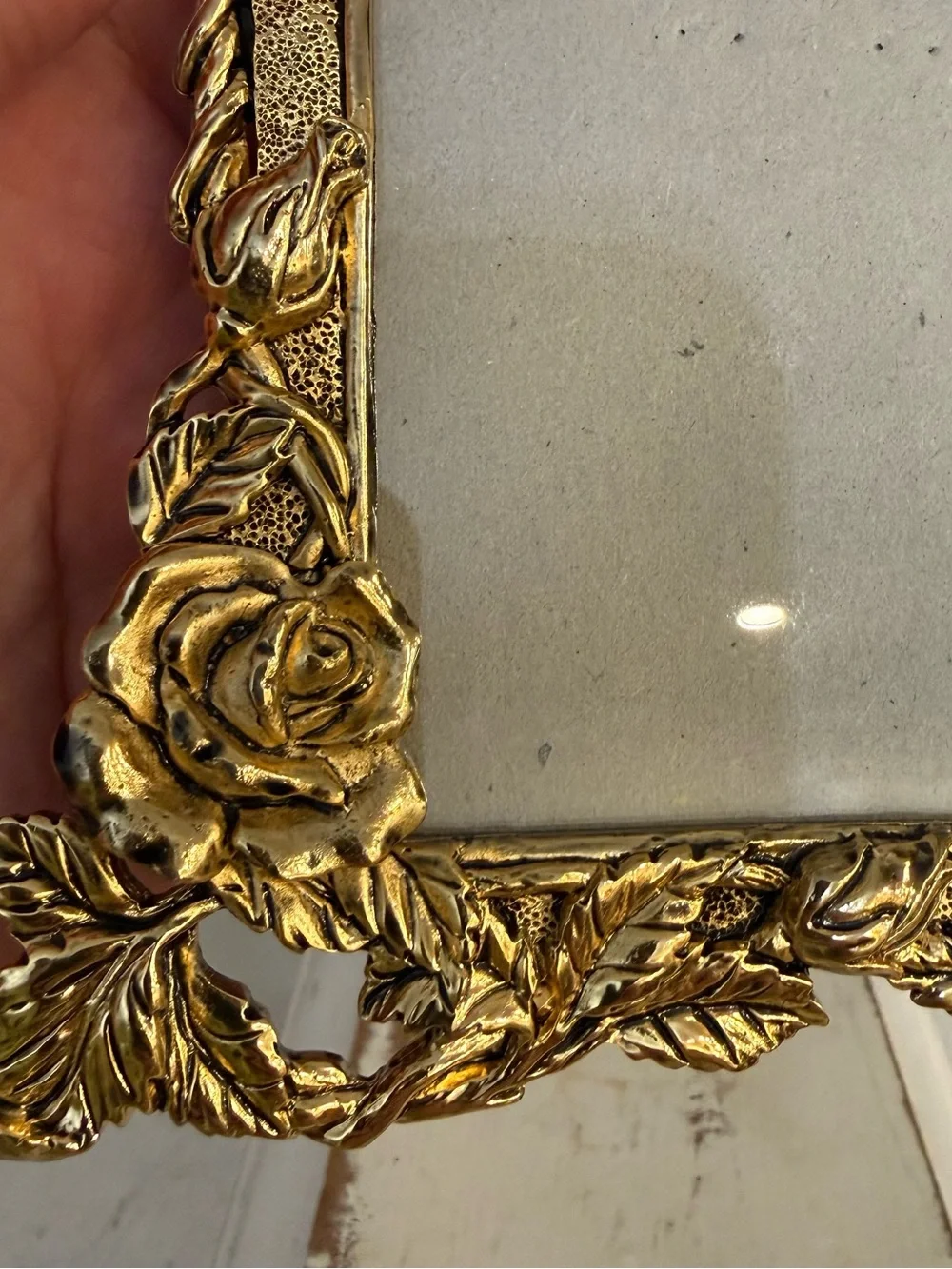 Vintage Metal Ornate Gold Floral Picture Frame